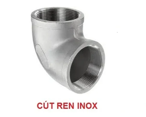 Cút 90° ren trong công nghiệp SCH10 Inox304