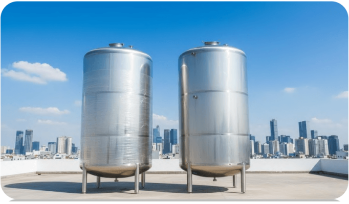 Bồn inox chứa nước sạch 0.1 – 50m³ là giải pháp lưu trữ nước an toàn, bền bỉ