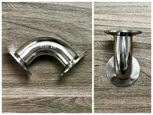 Cút 90° mặt Clamp vi sinh Inox304