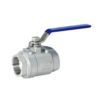 Van bi 2 mảnh tay gạt nối ren inox304