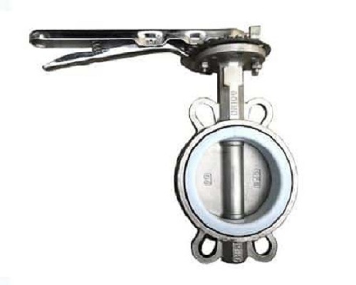 Van bướm tay gạt nối Wafer thân gang và cánh inox304