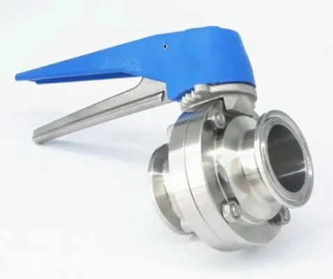 Van bướm tay kẹp mặt clamp vi sinh inox304