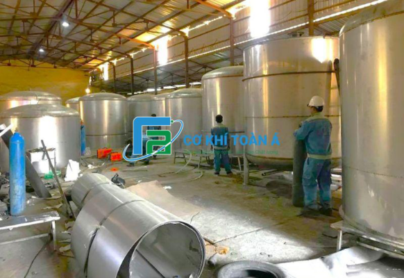 Quy trình gia công chế tạo bồn khuấy inox chuyên nghiệp tại Toàn Á