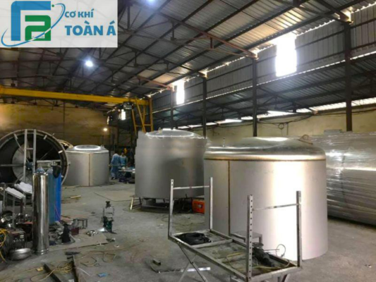 Gia công nồi chứa inox vi sinh